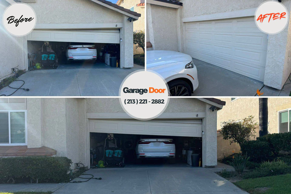 Before and after: garage door repair Welch, WV